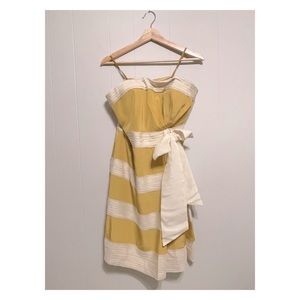 Anthropologie Strapless Silk Dress